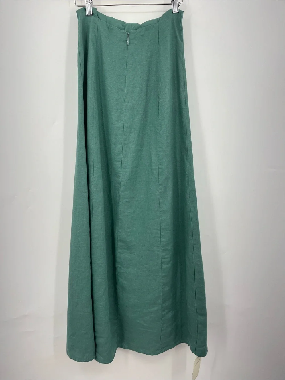 A&F XST Linen High-Neck Maxi Dress halter 0833 tall XS green Abercrombie fitch